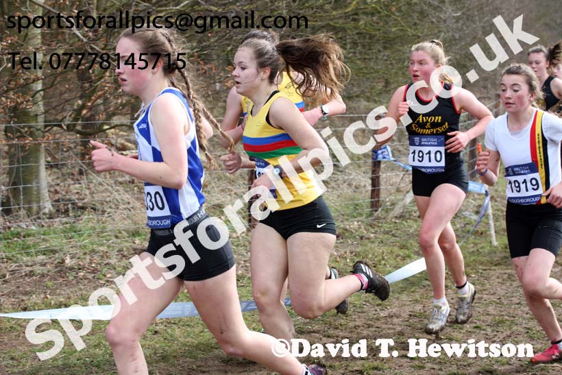 Womens under-17s 2019 British Athletics Inter Counties Cross Country, Prestwood Hall, Loughborough. Photo:  David T. Hewitson/Sports for All Pics